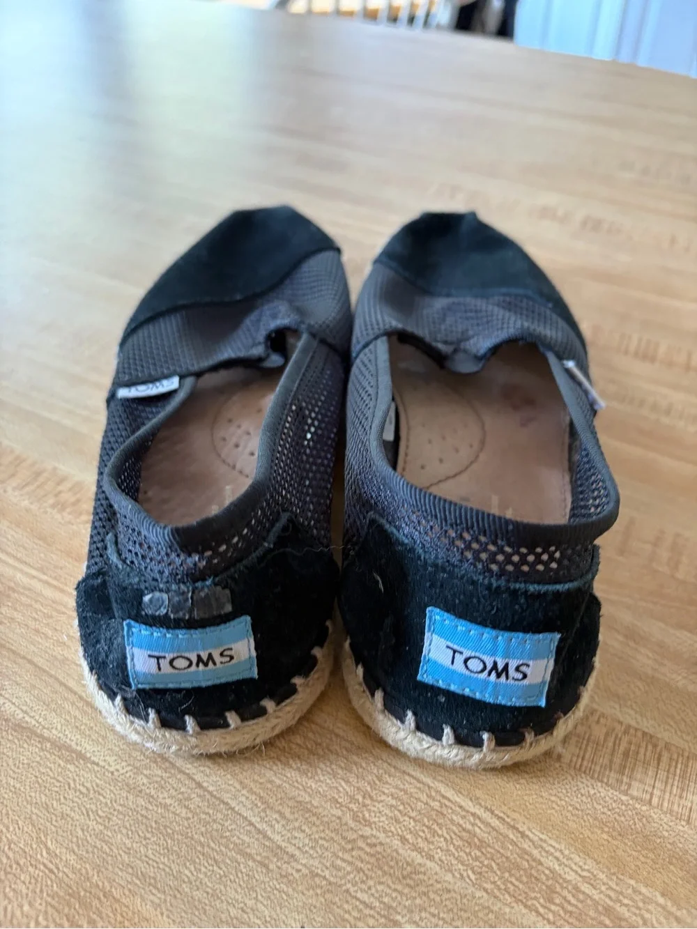 Toms Black Mesh Slip-On Flats